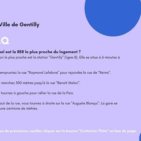 Paris Gentilly Appartement Tout Equipe - Rer B エクステリア 写真