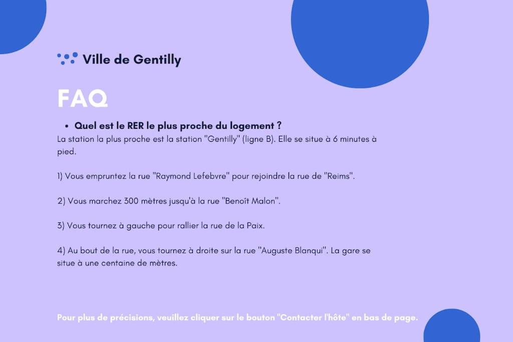 Paris Gentilly Appartement Tout Equipe - Rer B エクステリア 写真